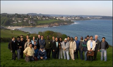 delegates on the cliff top in Falmouth